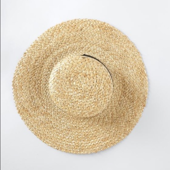 Wide Brim Oversized Boho Straw Round Beach Sun Hat - Picture 4 of 5